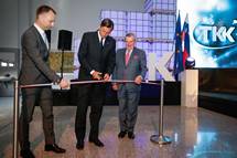 24. 4. 2018, Srpenica – Predsednik republike na otvoritvi novega logistinega centra podjetja TKK Srpenica (Ane Malovrh / STA)